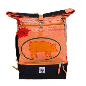Beadbags Ri102 Backpack orange schweinchen vorderseite