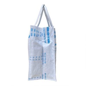 Beadbags Shopper Bag Ri94 weiß mit blauen Fisch seitlich
