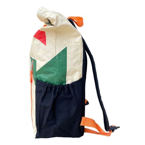 Beadbags Ri100 Rucksack mit Flaschenhalter zement grün seitlich