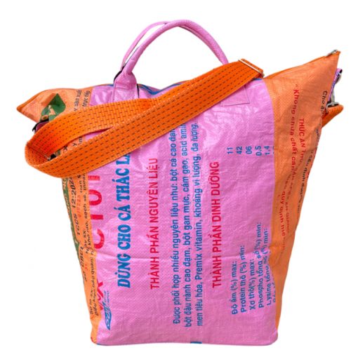 Beadbags Strandtasche groß pink/orange TJ3L Rückseite