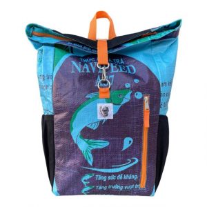 Beadbags Rucksack Ri100 mittelblau/hellblau vorderseite