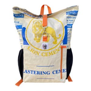 Beadbags Rucksack cement Lion vorderseite