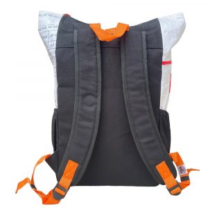 Beadbags Rucksack Ri100 weiß/orange rückseite