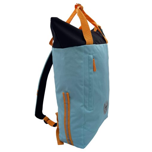 Beadbags Oceanbound nachhaltiger 2 in 1 Rucksack Seite mint