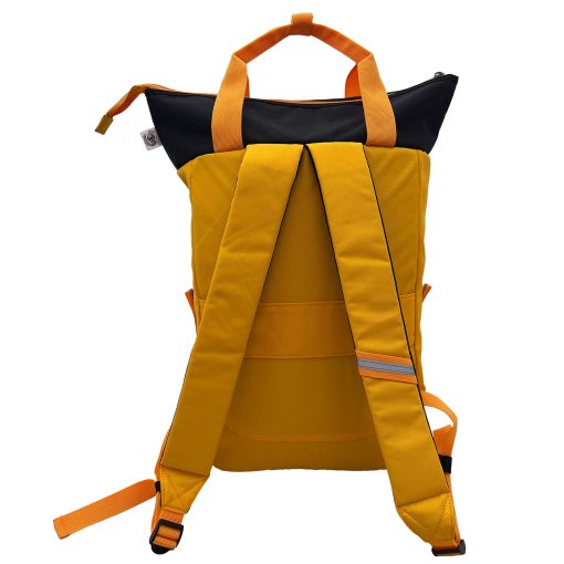 Beadbags Oceanbound nachhaltiger 2 in 1 Rucksack hinten gelb