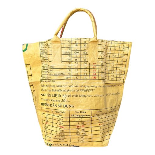 Beadbags Einkaufstasche gelb rückseite