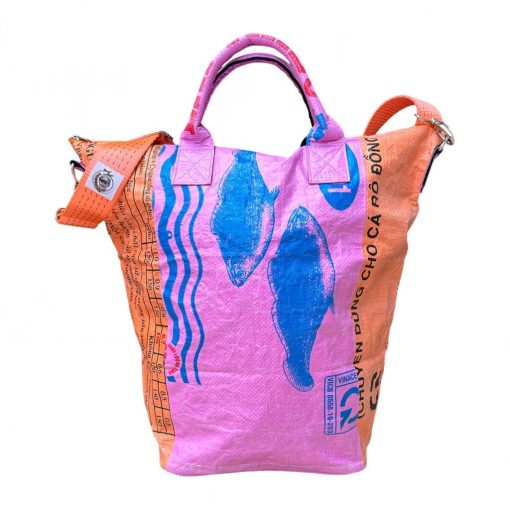 Beadbags kleine Universaltasche/Einkaufstasche orange-pink vorderseite