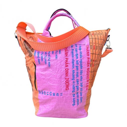 Beadbags kleine Universaltasche/Einkaufstasche orange-pink rückseite