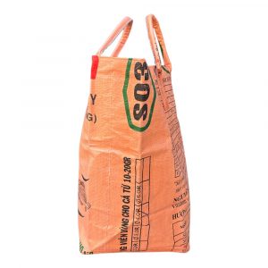 Beadbags Einkaufstasche orange seitlich