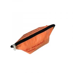 Beadbags Kosmetiktasche groß orange aus recycelten Reissackmaterial
