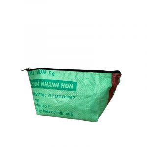 Beadbags Kosmetiktasche groß hellgrün aus recycelten Reissackmaterial