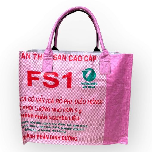 Beadbags Taschen und Accessoires  Upcycling Markttasche pink hinten