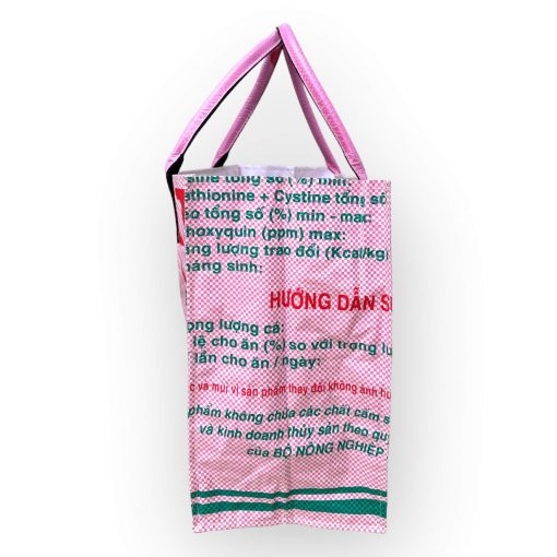 Beadbags Taschen und Accessoires  Upcycling Markttasche pink Seite