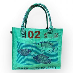 Beadbags Taschen und Accessoires  Upcycling Markttasche grün vorne