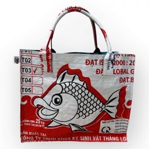 Beadbags Taschen und Accessoires Markttasche Fisch weiss vorne