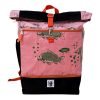 Beadbags Rucksack mit Schuhfach in rosa kariert vorderseite