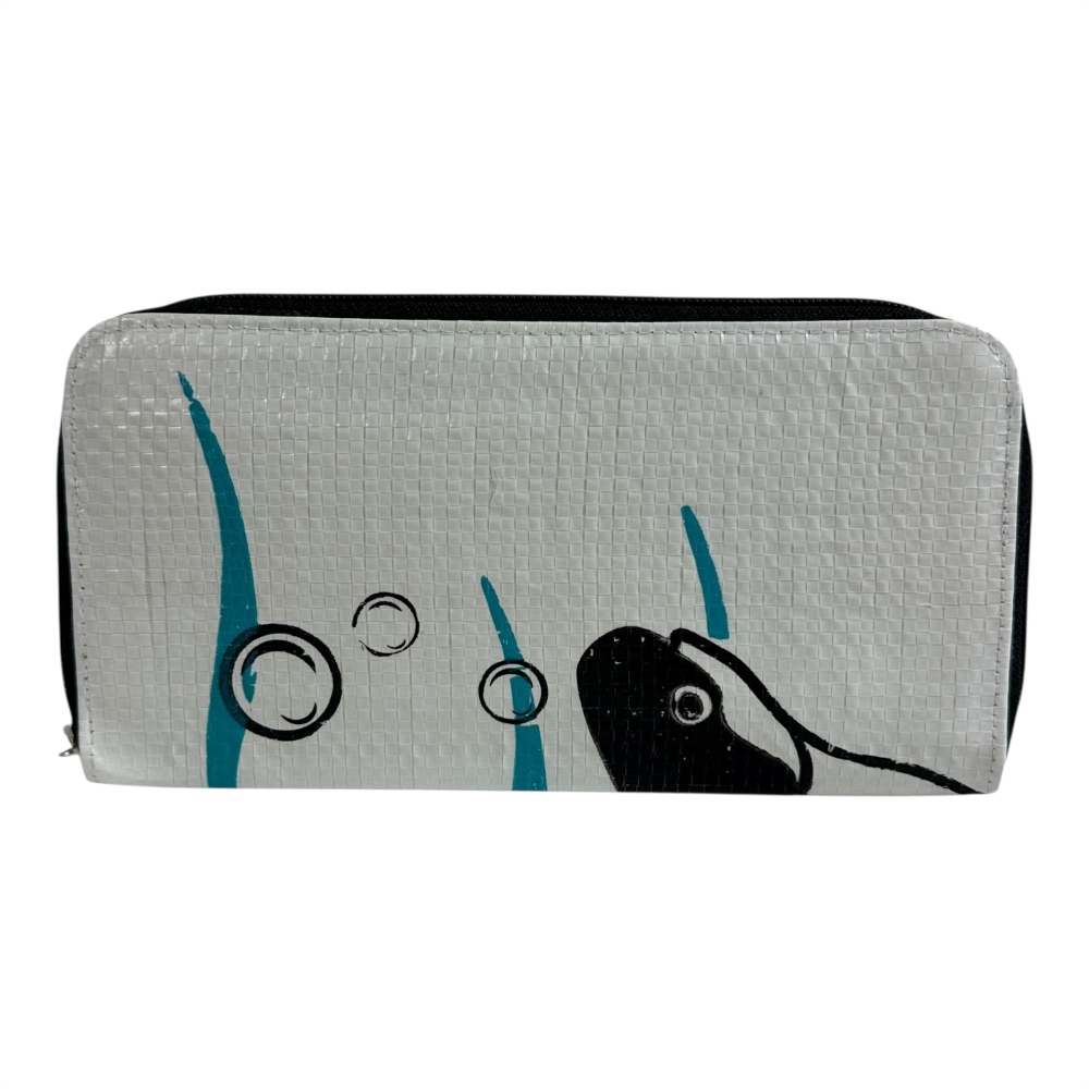 Beadbags CR38 große Geldbörse aus recyceltem Fischfuttersack weiß