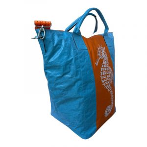 Beadbags Spacy klein Seepferd blau-orange Ansicht seite