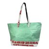Beadbags Ri78 große Strandtasche mint kariert hängend front