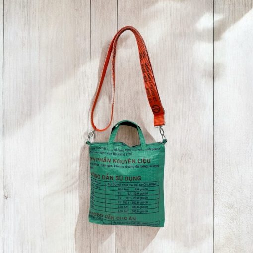 Beadbags Tragetasche aus recycelten Reissack mit Hochseegurt RI2TJ mittelgrün – Bild 5