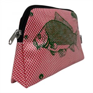 kleine Kosmetiktasche in rosa kariert