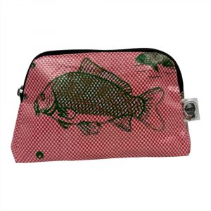 kleine Kosmetiktasche in rosa kariert