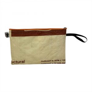 Beadbags Kosmetiktasche /Federmappe Ri74 in Zement Cappuccino Rückseite