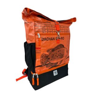 Beadbags Ri102 Rucksack mit Schuhfach in orange mit Fischen – Bild 2