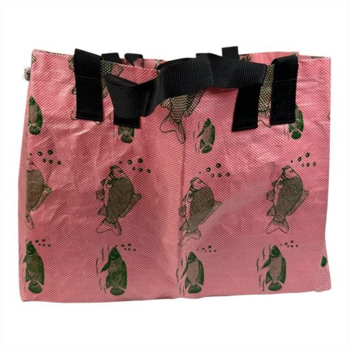Geräumige Upcycling-Tasche aus recyceltem Reissack. Fair Trade, vegan, leicht & robust – ideal für Einkauf, Strand & Alltag. Jedes Stück ein Unikat.