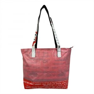 Beadbags Shopping bag mini in rosa kariert