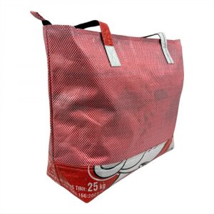 Beadbags Shopping bag mini in rosa kariert