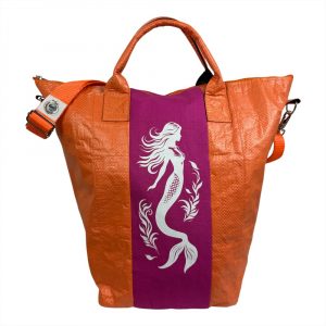 Beadbags Spacy Strand/Universaltasche/Einkaufstasche in klein in orange/pink