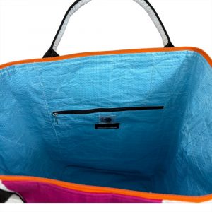 Beadbags Spacy Strand/Universaltasche/Einkaufstasche in klein in weiß/pink