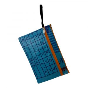 Beadbags recycelte Kosmetiktasche / Dokumententasche in mittelblau