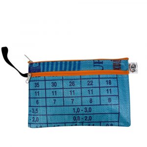 Beadbags recycelte Kosmetiktasche / Dokumententasche in mittelblau