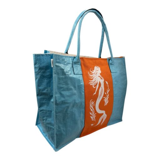 Beadbags Maritimer Shopperbag mit Seepferdchen-Print – handgemacht, nachhaltig und aus recyceltem Material. Perfekt für Stadt, Strand und Alltag.