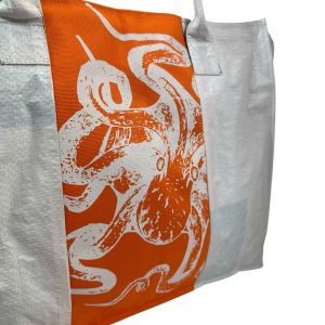 Beadbags Spacy Ri94 Octopus weiß-orange Motiv