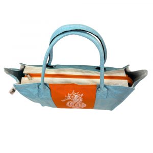 Beadbags Maritimer Shopperbag mit Seepferdchen-Print – handgemacht, nachhaltig und aus recyceltem Material. Perfekt für Stadt, Strand und Alltag.