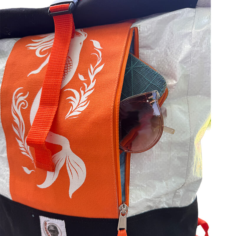 Beadbags Spacy Ri99 Siebdruck Meerjungfrau weiß-orange – Bild 5
