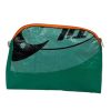 Nachhaltige Kosmetiktasche aus recyceltem Reissackmaterial – robust, wasserabweisend und handgemacht. Stilvolles Unikat mit Reißverschluss in orange – perfekt für Reise und Alltag.