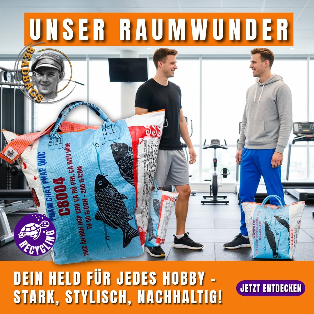 Beadbags Spacy beim Transportieren schwerer Lasten