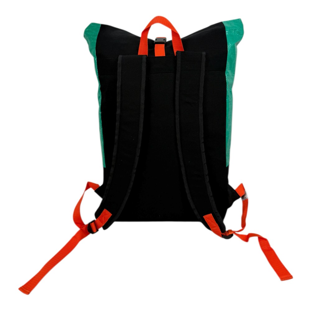 Beadbags Spacy Rucksack Ri104 grün-weiß/Patch orange - Anker weiß – Bild 6