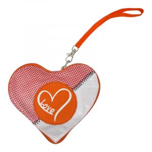 Beadbags HL111 großes Herz mit Love rosa/weiß