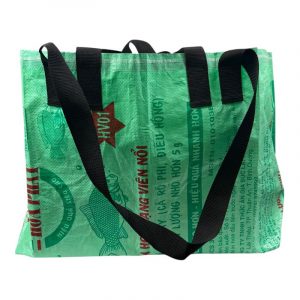 Beadbags Große Multifunktionstasche aus recycelten Reissack Ri42 hellgrün