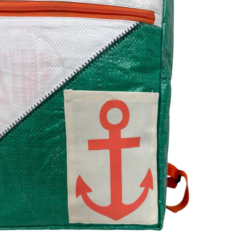Beadbags maritimer Segelrucksack Ri105 grün/weiß – Bild 7