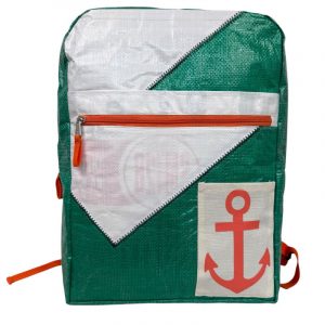 Beadbags maritimer Segelrucksack Ri105 grün/weiß
