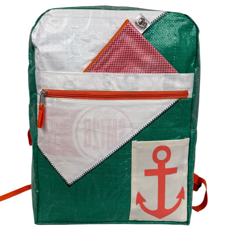 Beadbags maritimer Segelrucksack Ri105 grün/weiß – Bild 4