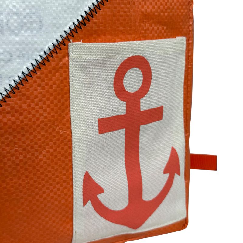 Beadbags maritimer Segelrucksack Ri105 orange/weiß – Bild 8