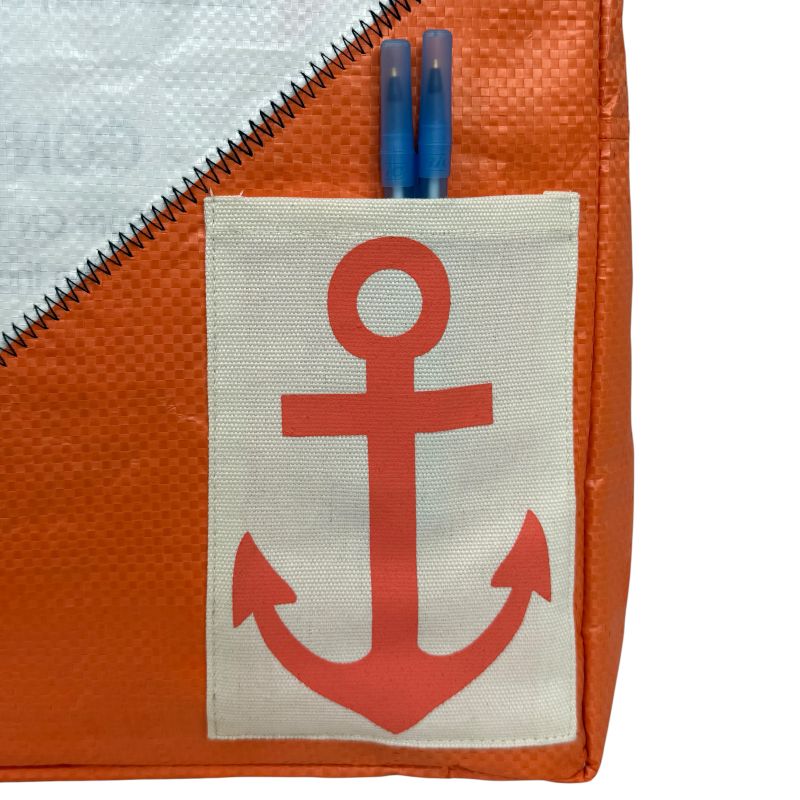Beadbags maritimer Segelrucksack Ri105 orange/weiß – Bild 7