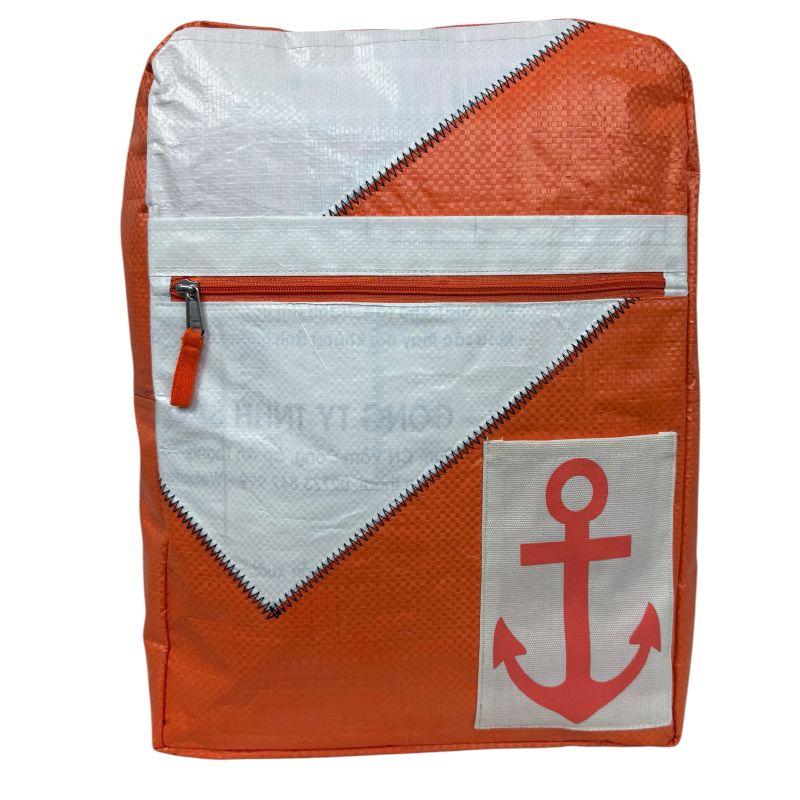 Beadbags maritimer Segelrucksack Ri105 orange/weiß